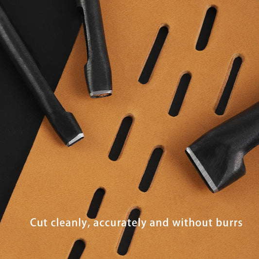Close-up of oblong punch tips in the WUTA set