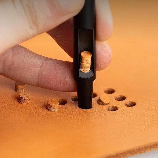 WUTA Titanium Round Hole Leather Punch tip close-up