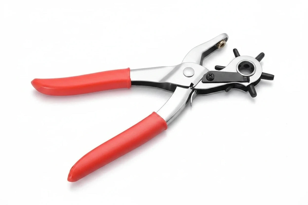 IronGrip 6-in-1 Leather Hole Punch tool, front view